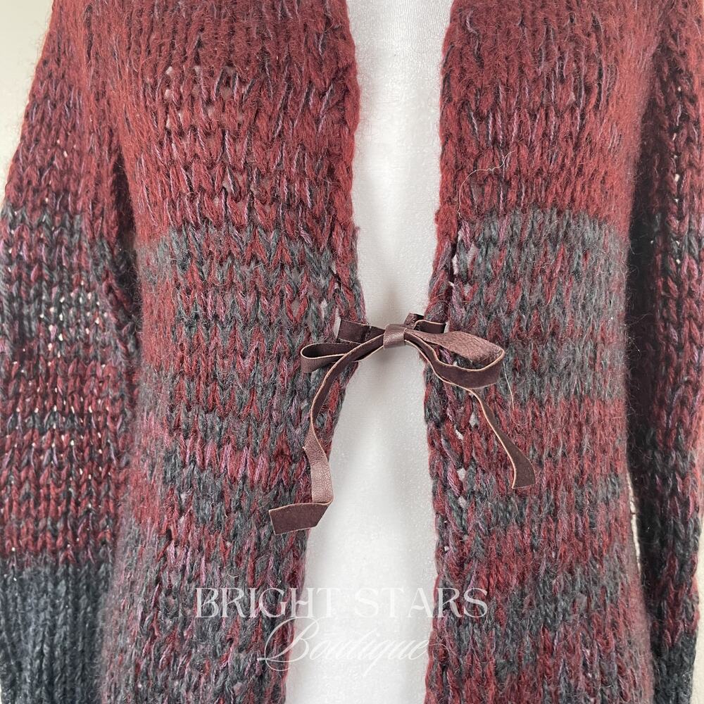 Rare Vintage Knit Ombre Duster Cardi ASO Willow Rosenberg BtVS Ashley Olsen Red - Picture 8 of 13